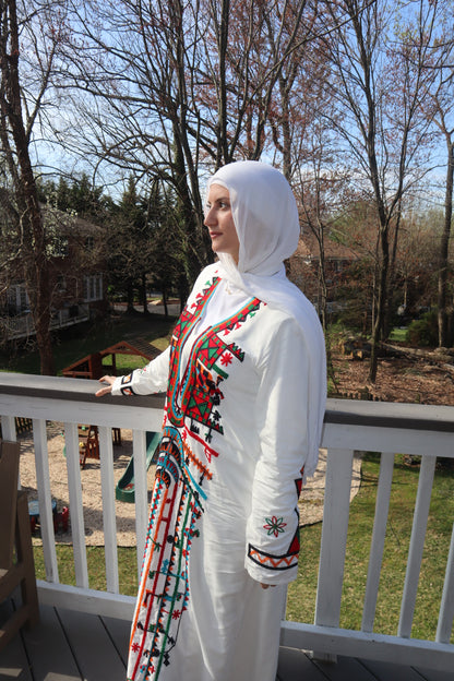 White Siwa Inspired Galabeya
