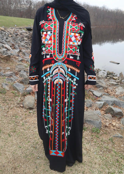 Black Siwa Inspired Galabeya